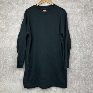 Alaskan Hardgear Sweater Dress Womens L Black Crosshaul Cotton Camp Long Sleeve